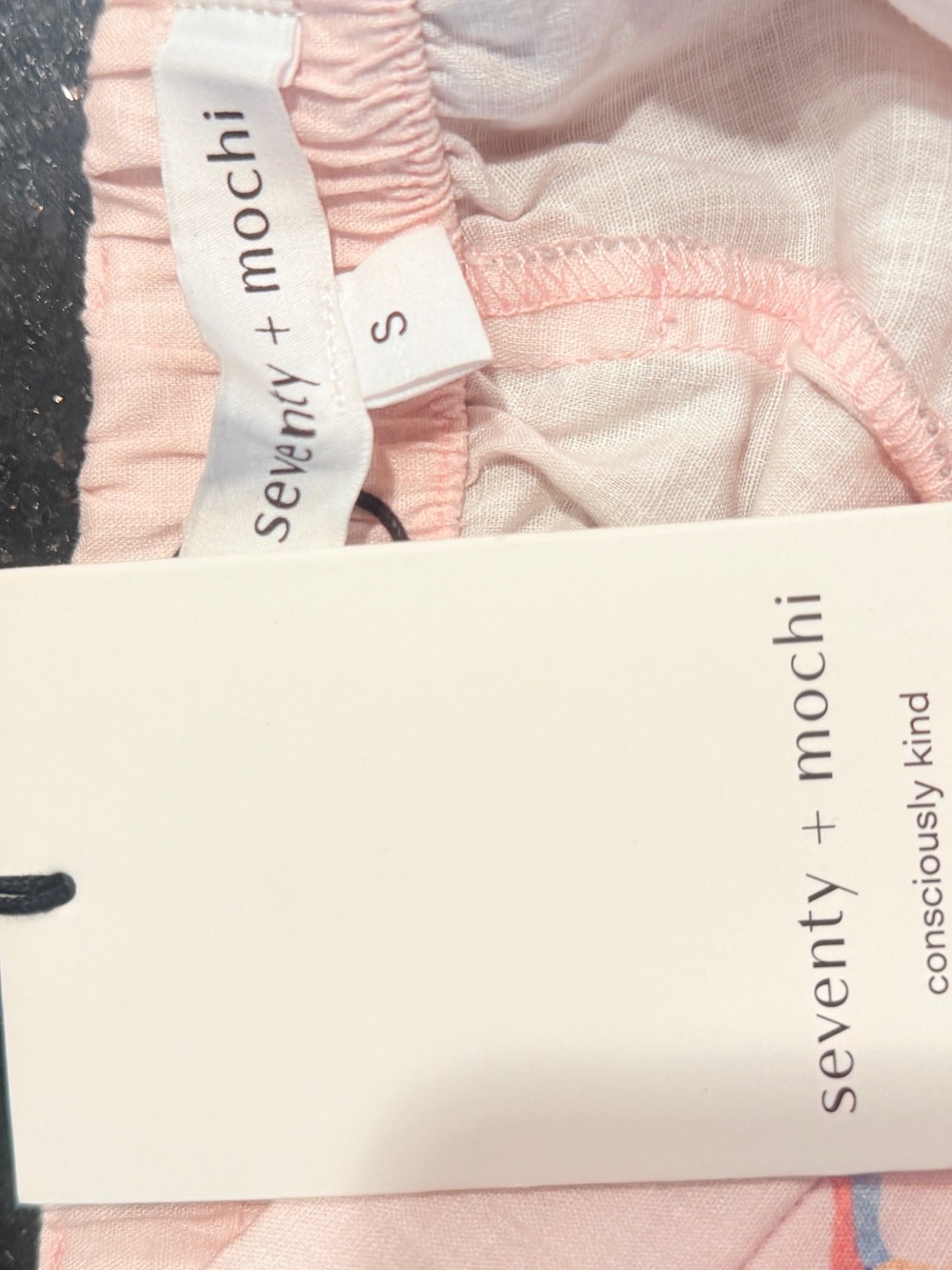 seventy + mochi Selene Shorts in Indigo Coral - pink embroidery Size S NWT - Picture 5 of 6